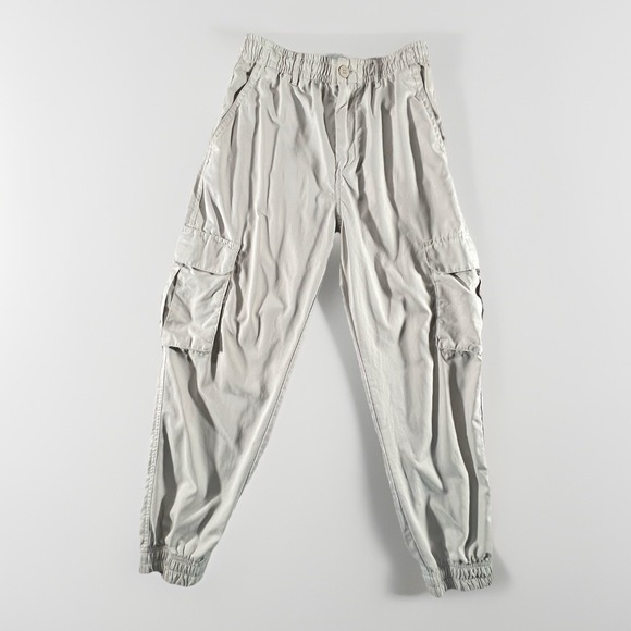 Zara Other - Zara Man Cargo Pants Size Small Off White Elastic Waist Side Cargo Pockets 26x24